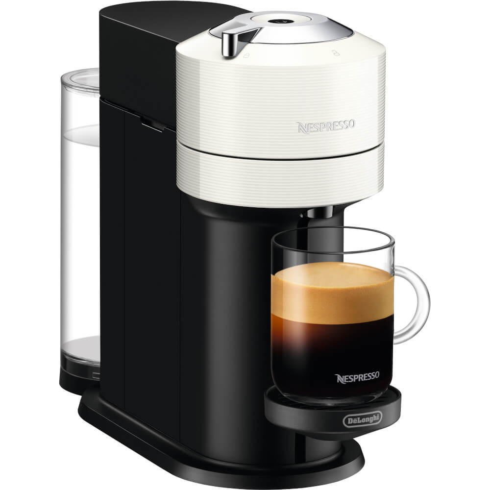  Espressor cu capsule Nespresso-De'Longhi ENV120.W Vertuo Next, 1500 W, 1.1 L, Control prin Bluetooth si Wi-FI, Tehnologie Centrifusion, Alb 