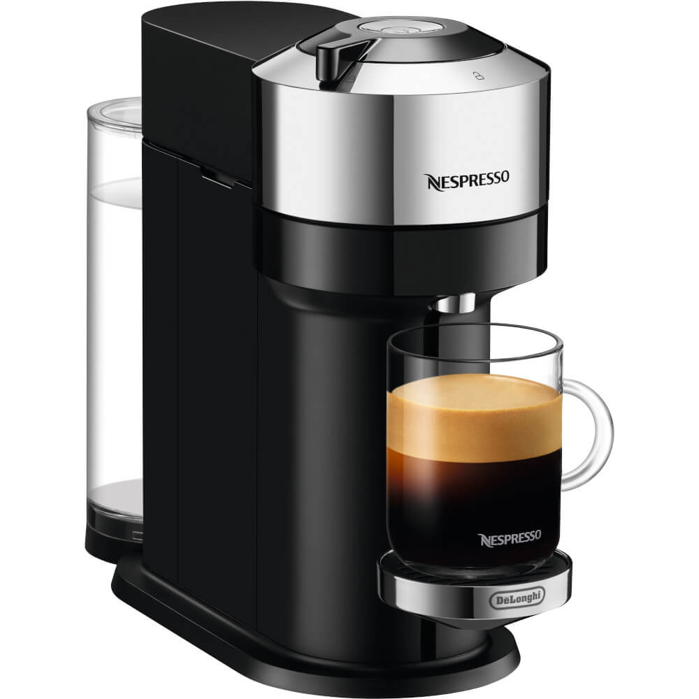  Espressor cu capsule Nespresso-De'Longhi ENV120.C Vertuo Next, 1500 W, 1.1 L, Control prin Bluetooth si Wi-FI, Tehnologie Centrifusion, Negru/Argintiu 