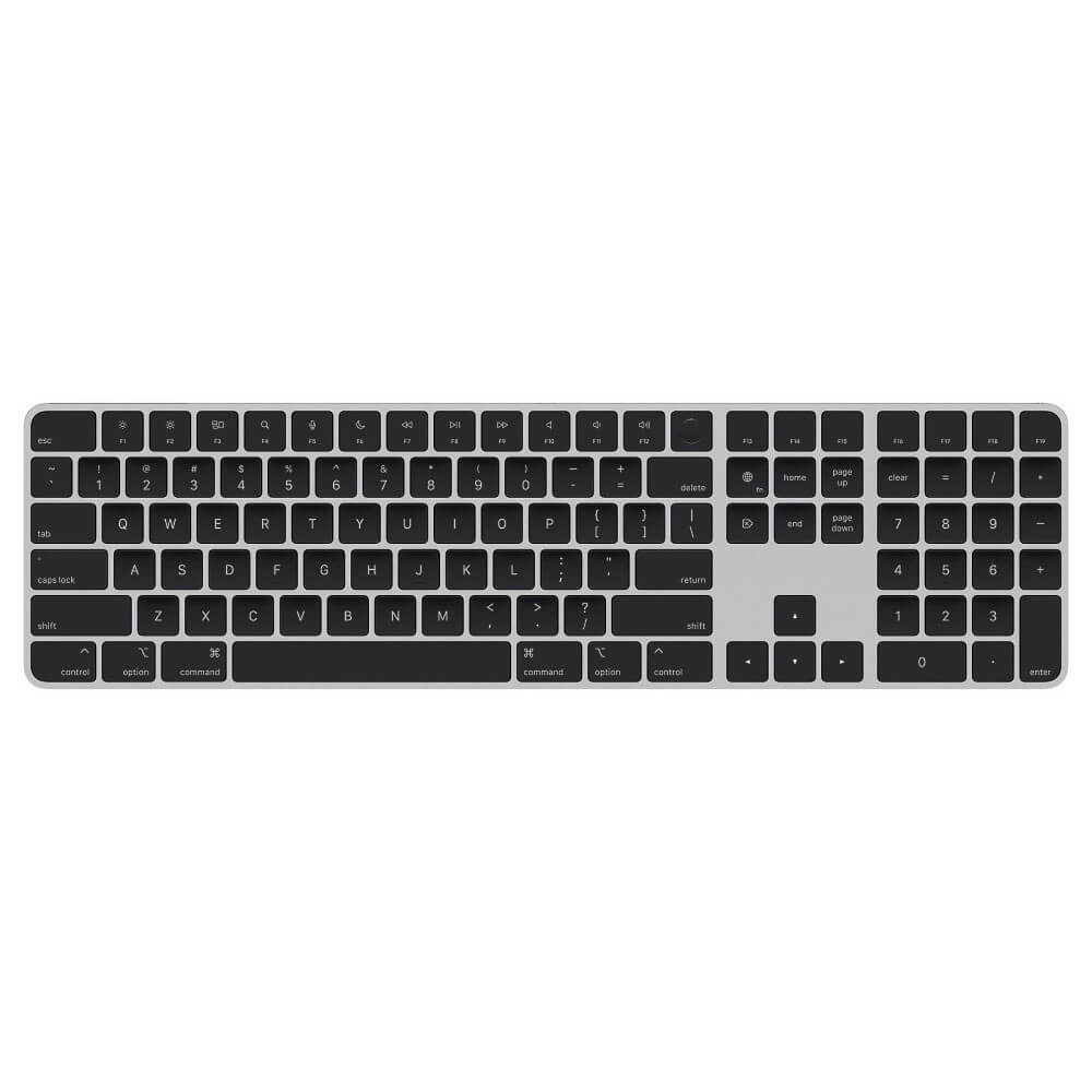 Tastatura Bluetooth Apple Magic Mmmr3lb/a, Touch Id, Tastatura Numerica, Us English, Negru/gri