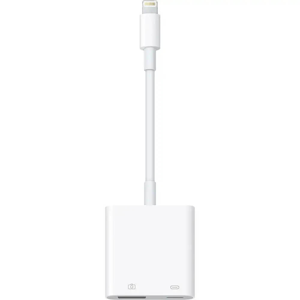 Cablu de date Apple Lightning cu adaptor pentru camera mk0w2zm/a, USB 3.0, Alb