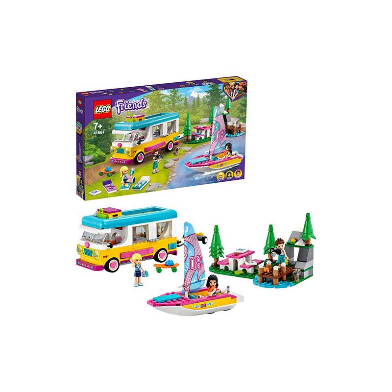  LEGO&#174; Friends - Rulota de camping si barca cu panze 41681, 487 piese 