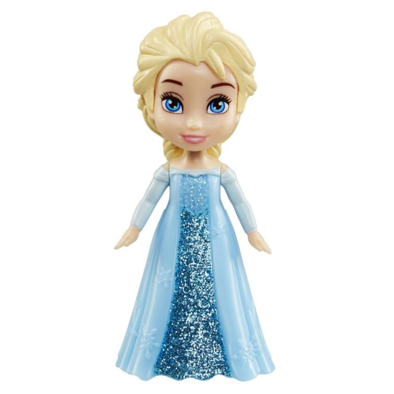  Mini papusa Disney Frozen, model Elsa cu rochita albastra, 8cm 
