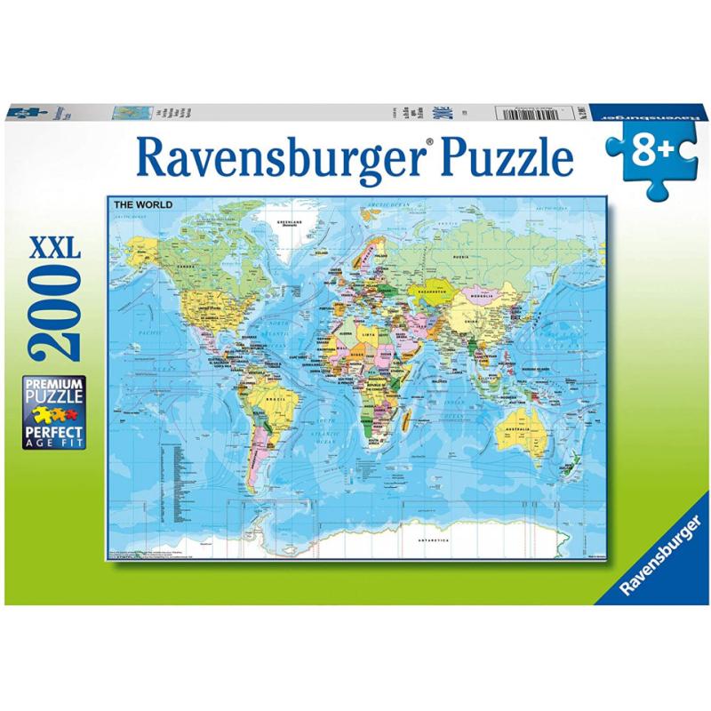  Puzzle Ravensburger Harta Lumii, 200 Piese 