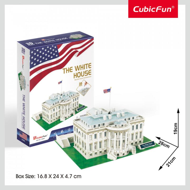 Cubic Fun - Puzzle 3D Casa Alba (Nivel Mediu 64 Piese)