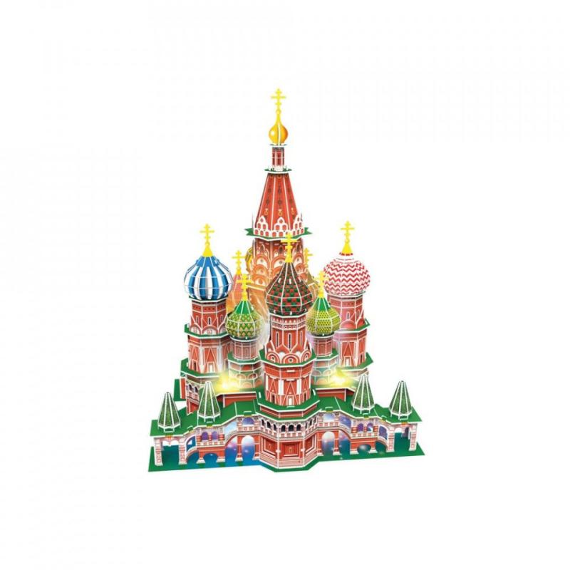 Cubic fun - puzzle 3d led catedrala st. basil 224 piese