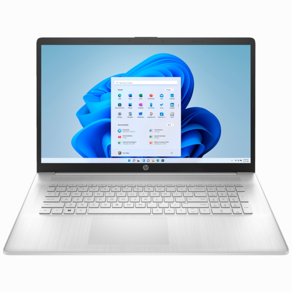  Laptop HP 17-cn2034nq, 17.3", Full HD, Intel Core i5-1235U, 16GB RAM, 512GB SSD M.2, Intel Iris Xe Graphics, Windows 11 Home, Natural Silver 