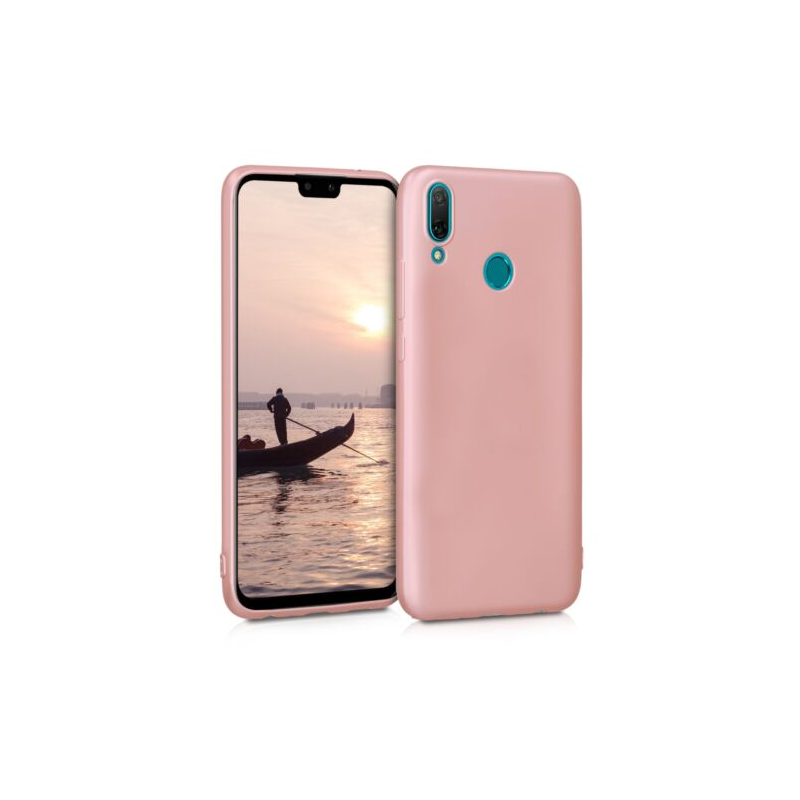 Husa pentru Huawei Y9 (2019), Silicon, Rose Gold, 46533.31