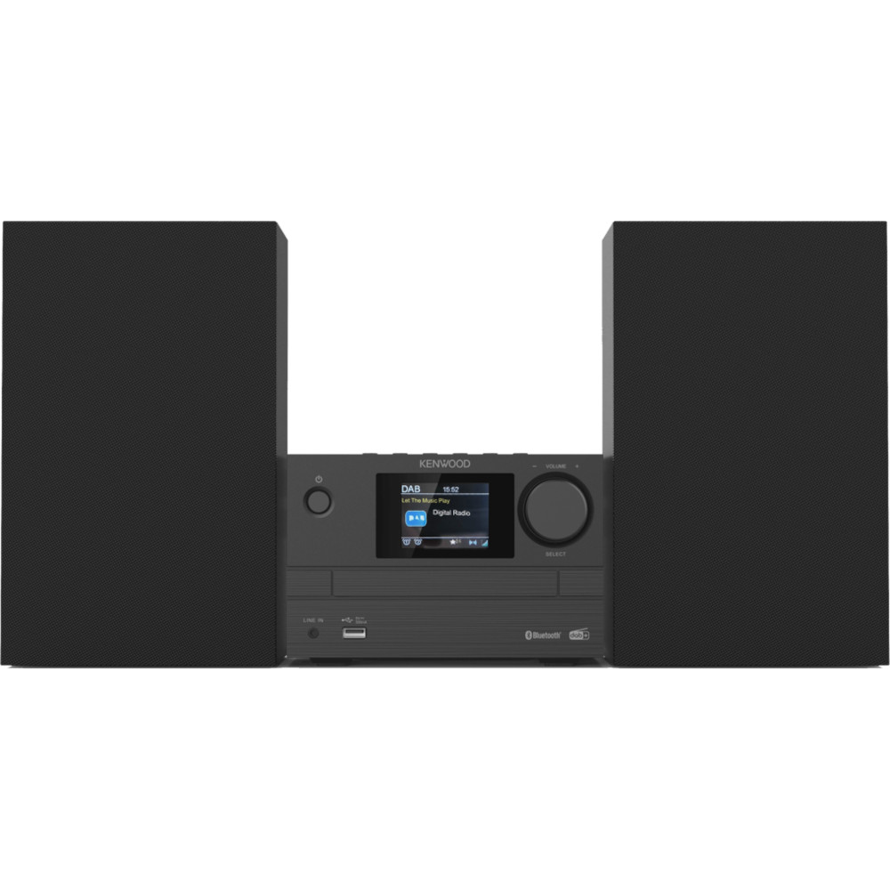 Sistem audio Kenwood M-525DAB, DAB+, Bluetooth, CD Player, USB, Negru