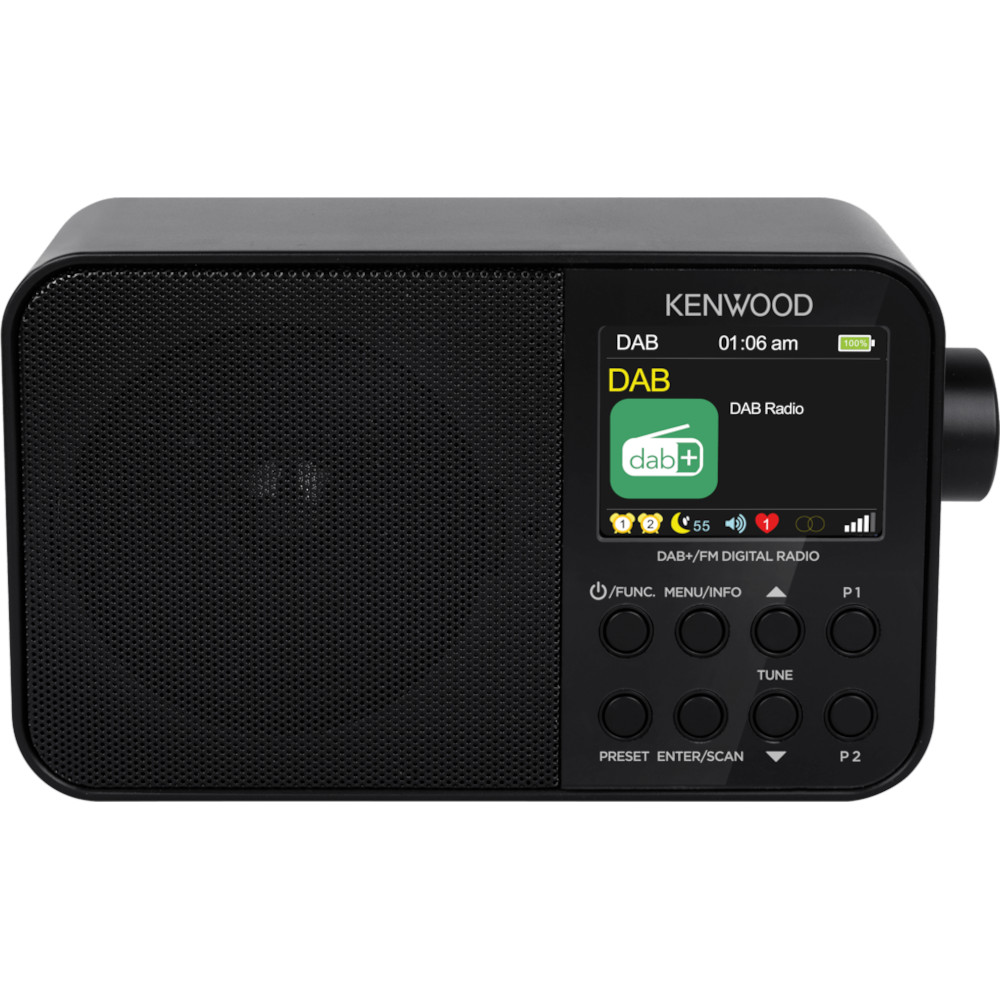 Radio portabil Kenwood CR-M30DAB-B, Bluetooth, DAB+, USB, Negru
