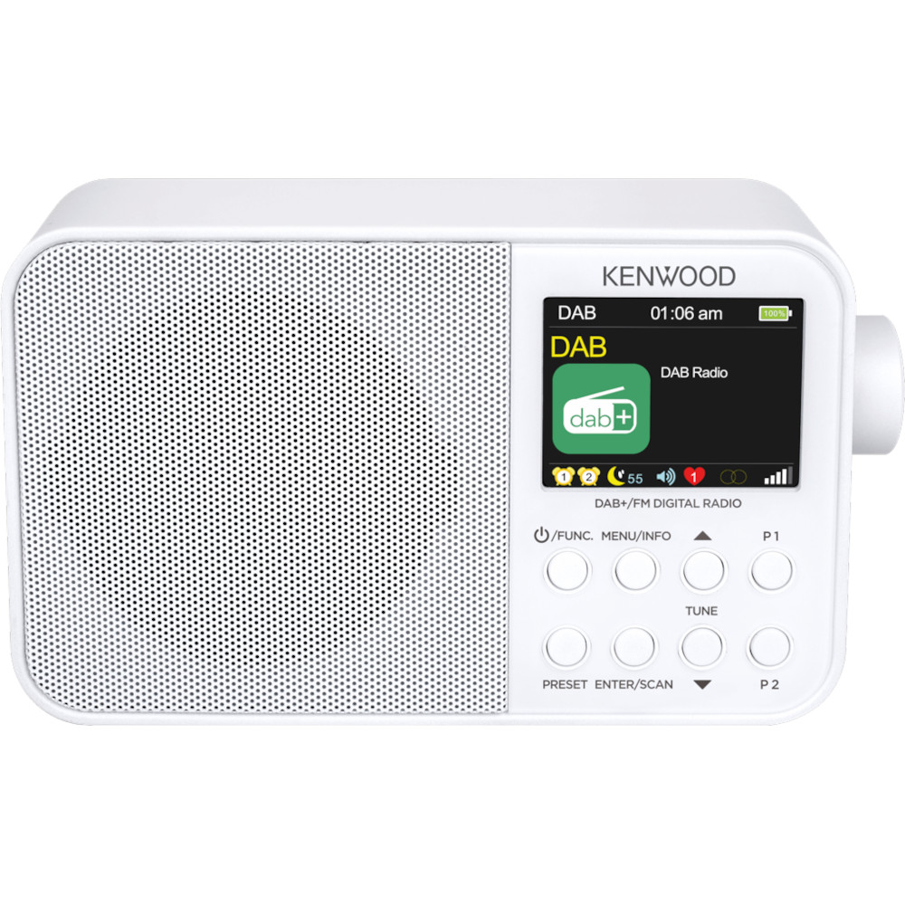 Radio portabil Kenwood CR-M30DAB-W, Bluetooth, DAB+, USB, Alb