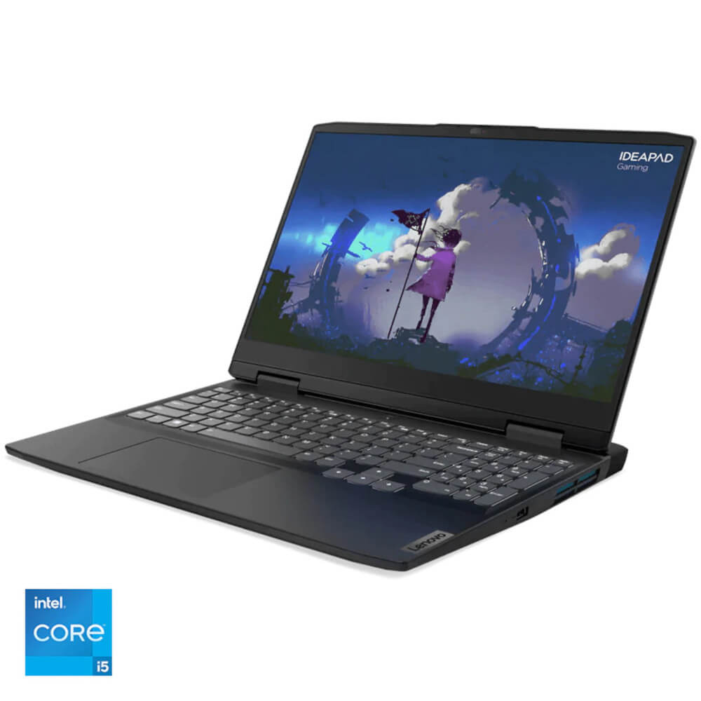  Laptop gaming Lenovo IdeaPad 3 15IAH7, 15.6", 120 Hz, Full HD, Intel Core i5-12450H, 8GB RAM, 512GB SSD, NVIDIA GeForce RTX 3060, No OS, Onyx Grey 