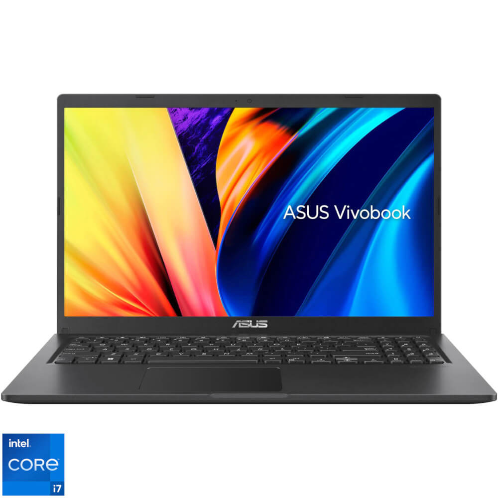  Laptop Asus Vivobook 15 X1500EA-BQ2341, 15.6", Full HD, Intel Core i7-1165G7, 8GB RAM, 512GB SSD, Intel Iris Xe Graphics, No OS, Indie Black 