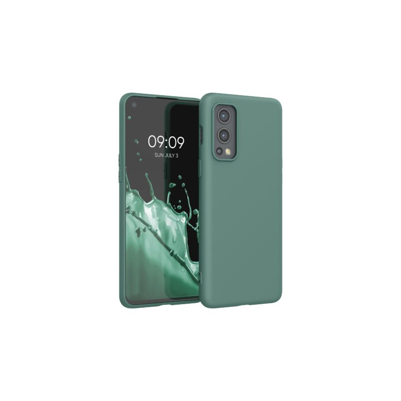 Husa pentru OnePlus Nord 2 5G, Silicon, Verde, 56036.166, Kwmobile