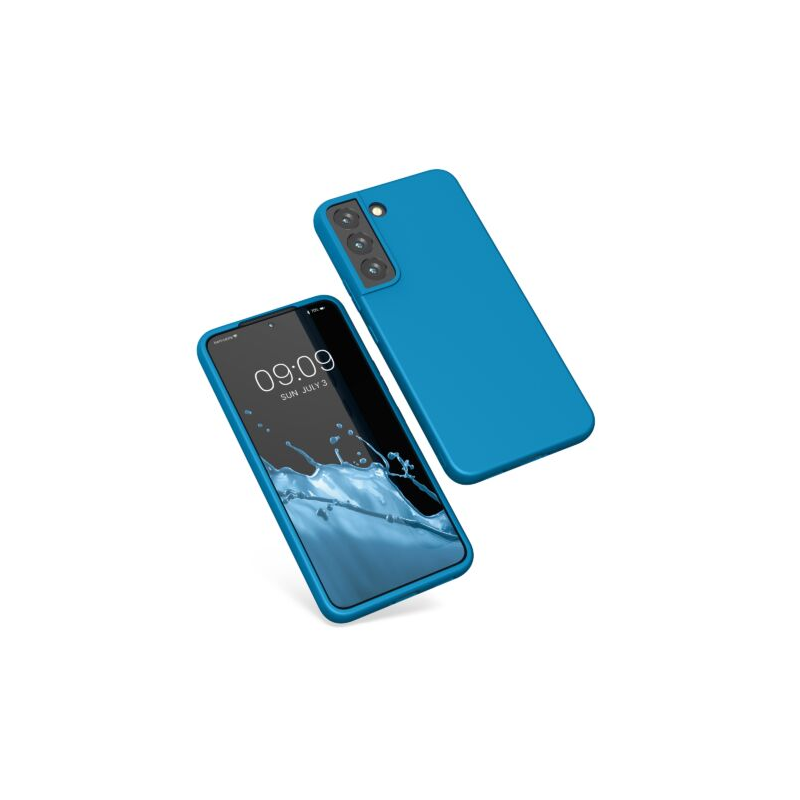 Husa Kwmobile pentru Samsung Galaxy S22, Silicon, Albastru, 56758.224
