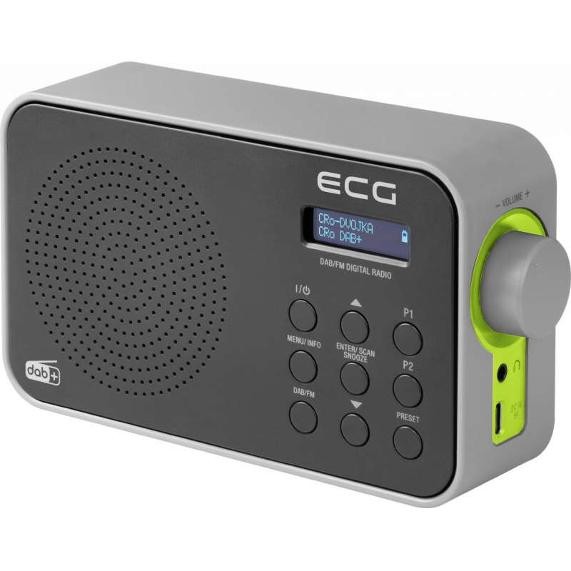  Radio portabil ECG RD 110 DAB cu tuner DAB+ si FM, negru, 1,2 W, memorie 30 de posturi 