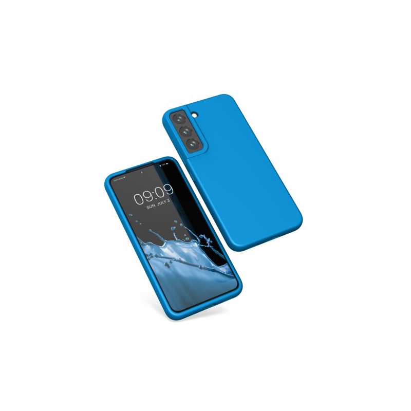 Husa Kwmobile pentru Samsung Galaxy S22, Silicon, Albastru, 56756.228