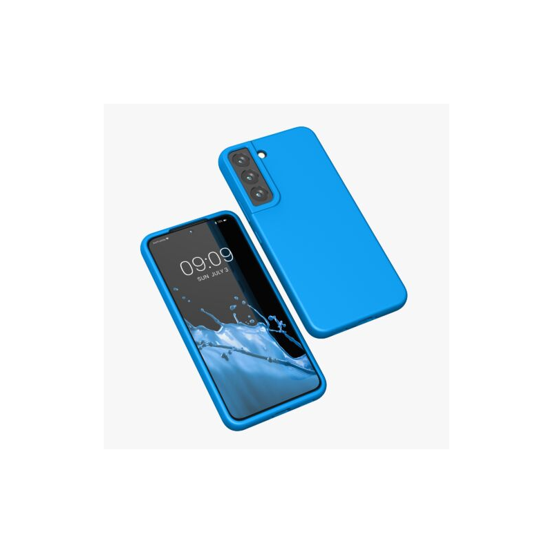 Husa Kwmobile pentru Samsung Galaxy S22, Silicon, Albastru, 56756.157