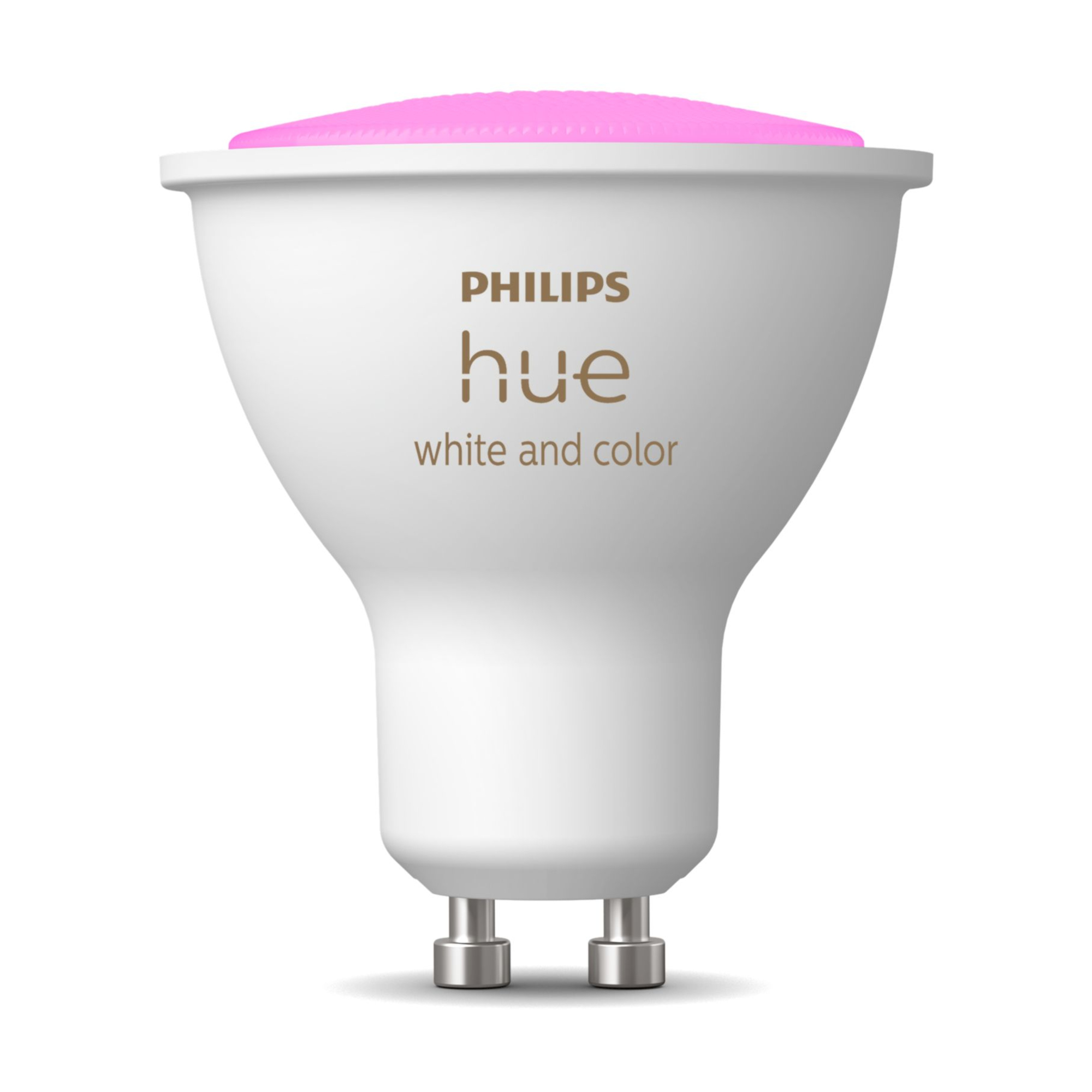 Bec LED RGB inteligent Philips Hue, GU10, 5W, 350 lm, Lumina RGB, Bluetooth