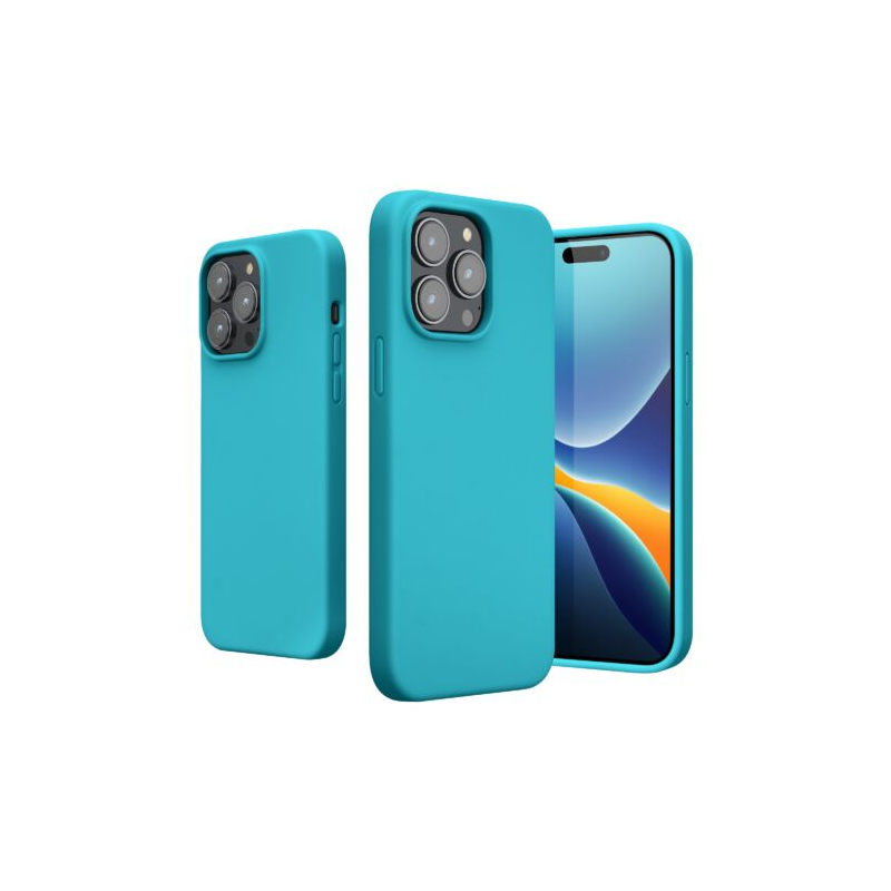 Husa Kwmobile pentru Apple iPhone 14 Pro Max, Silicon, Albastru, 59074.205