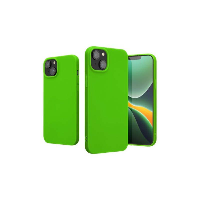 Husa Kwmobile pentru Apple iPhone 14 Plus, Silicon, Verde, 59076.44