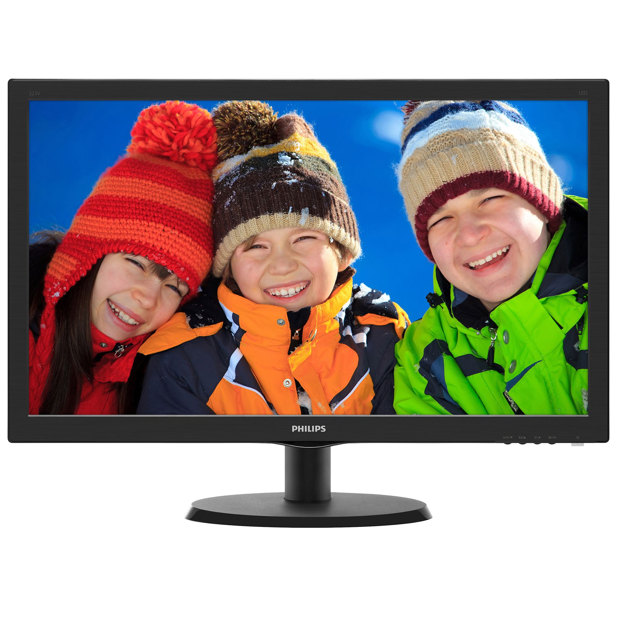  Monitor LED Philips 223V5LHSB2/00, 21.5", Full HD, Negru 