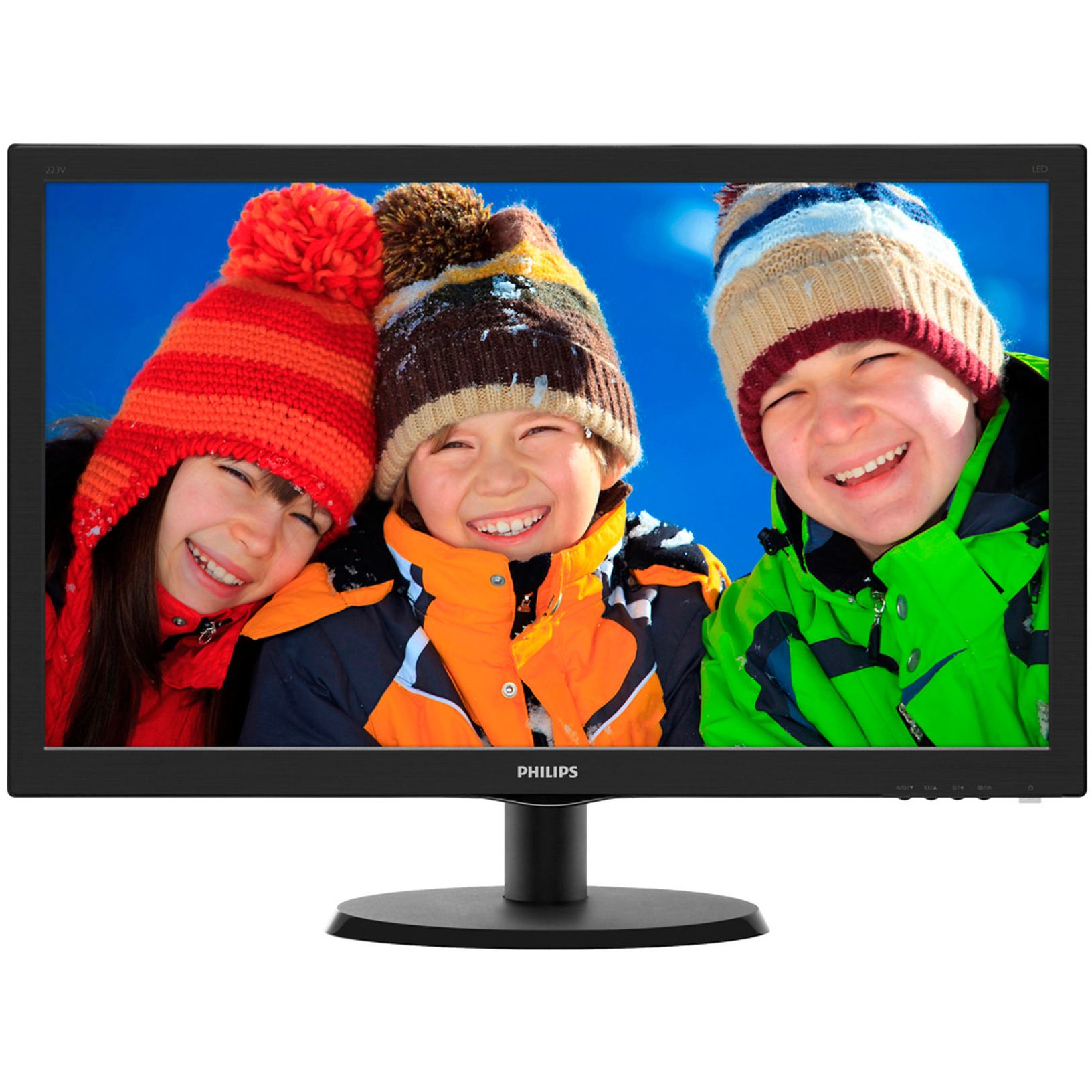 Monitor LED Philips 223V5LHSB/00, 21.5", Full HD, Negru 