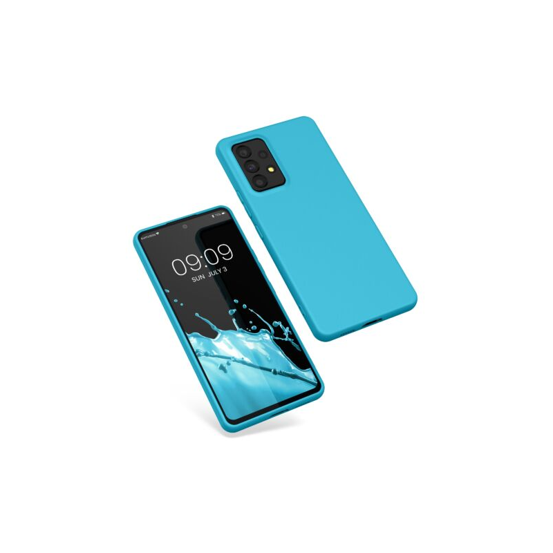 Husa Kwmobile pentru Samsung Galaxy A53 5G, Silicon, Albastru, 57808.205
