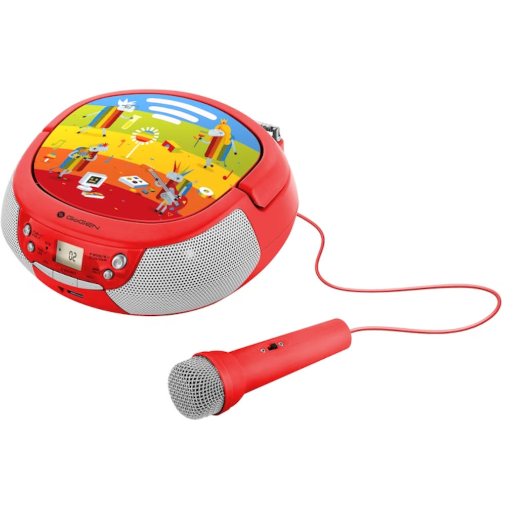 Radio Cd Pentru Copii Gogen Decko B, 2 X 0,8 W, Bluetooth, Karaoke, Microfon, Mp 3, Usb, Aux In, Albastru