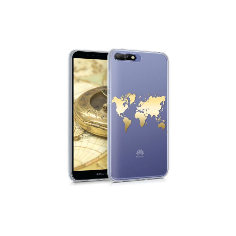 Husa pentru Huawei Y6 (2018), Silicon, Gold, 45413.01