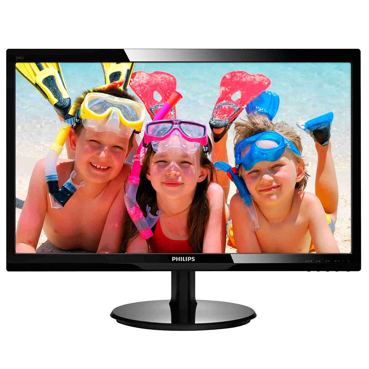  Monitor LED Philips 246V5LHAB/00, 24", Full HD, Negru 