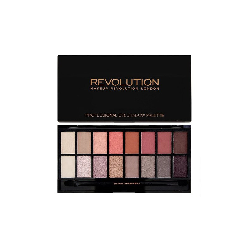  Paleta farduri de ochi Makeup Revolution New-Trals vs Neutrals, 16 Culori 