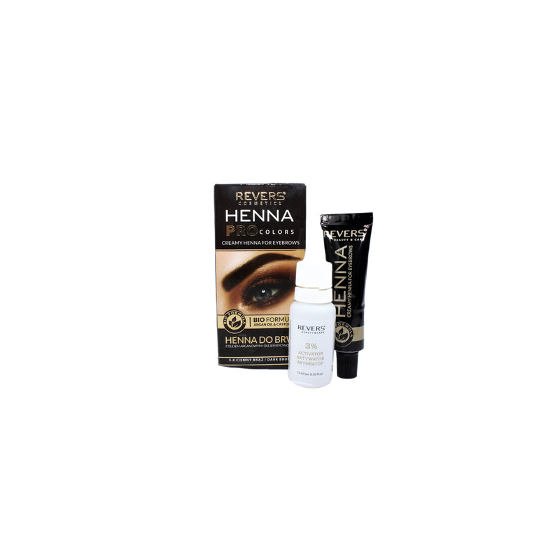  Vopsea Henna, Revers Cosmetics, Henna Pro Colors, Dark Brown 