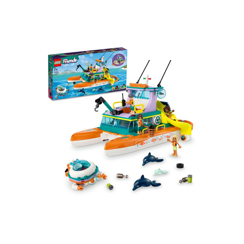 Set LEGO Friends - Barca de salvare pe mare (41734)