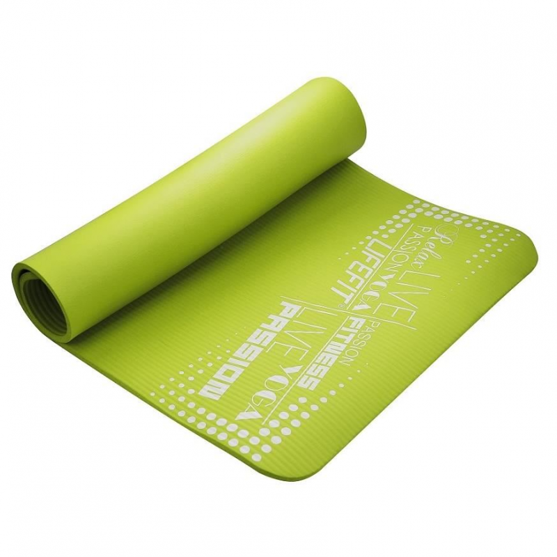 Covoras yoga Exclusive, DHS, 100x58x1cm, verde, spuma cu memorie, suprafata anti-alunecare, rezistent la umezeala