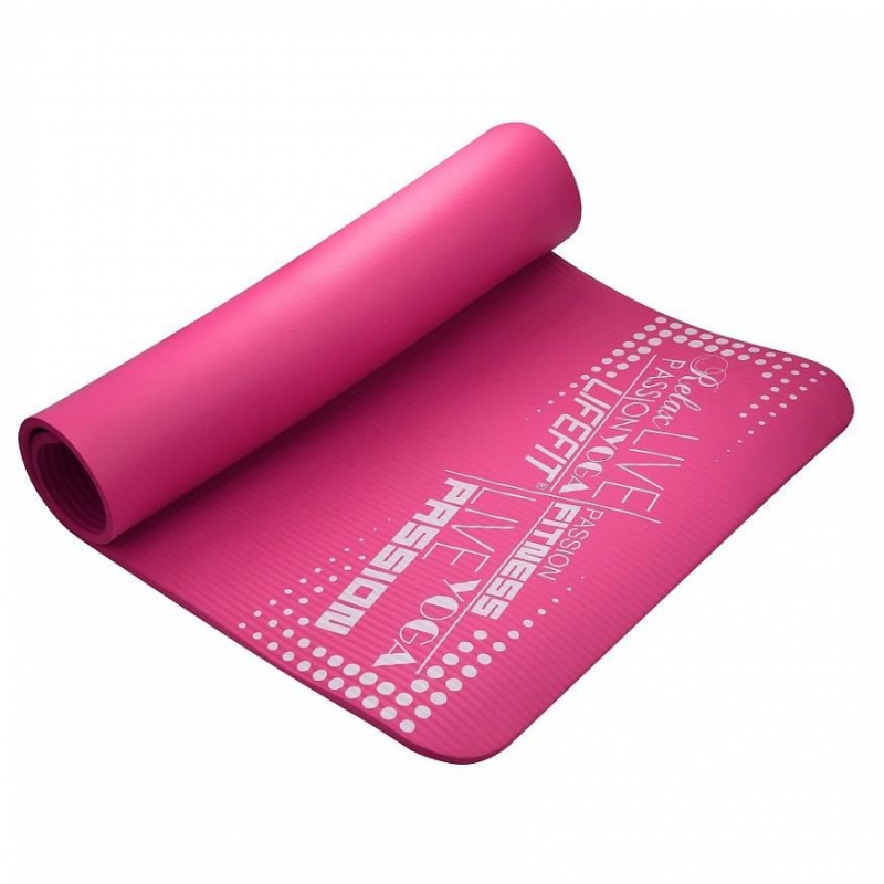 Covoras yoga Exclusive, DHS, 100x58x1cm, roz, spuma cu memorie, suprafata anti-alunecare, rezistent la umezeala