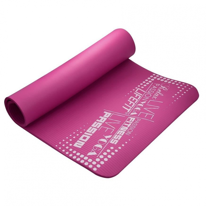 Covoras yoga Exclusive, DHS, 100x58x1cm, bordo, spuma cu memorie, suprafata anti-alunecare, rezistent la umezeala