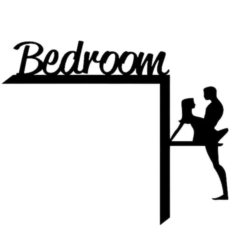 Decoratiune usa Bedroom Krodesign KRO-1105, dimensiune 45x40cm, negru 