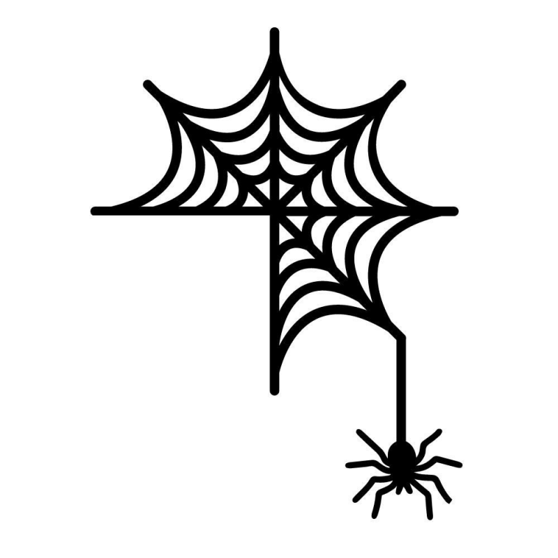  Decoratiune pentru tocul usii Spider Krodesign KRO-1115, dimensiune 45x40cm, negru 