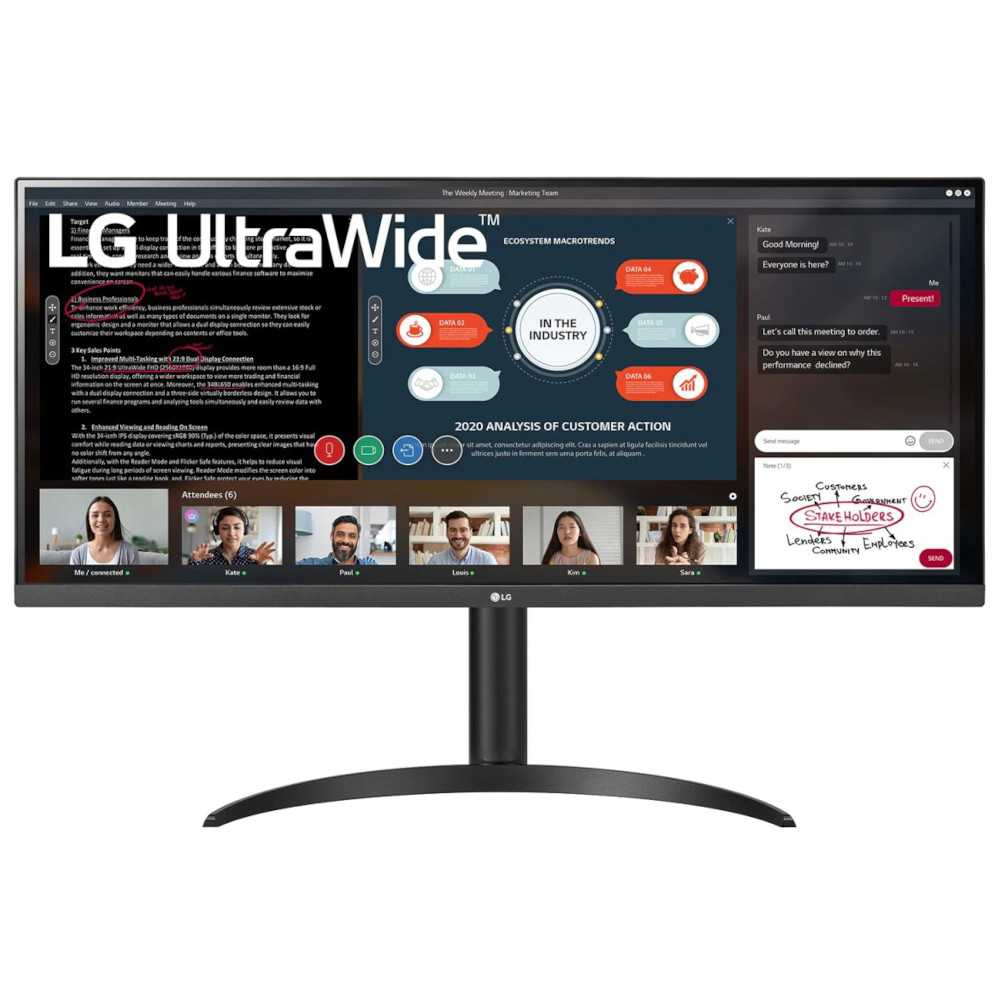  Monitor LED LG 34WP550-B.AEU, IPS, 34inch, Full HD, 60Hz, 5ms, AMD FreeSync, HDMI, Negru 