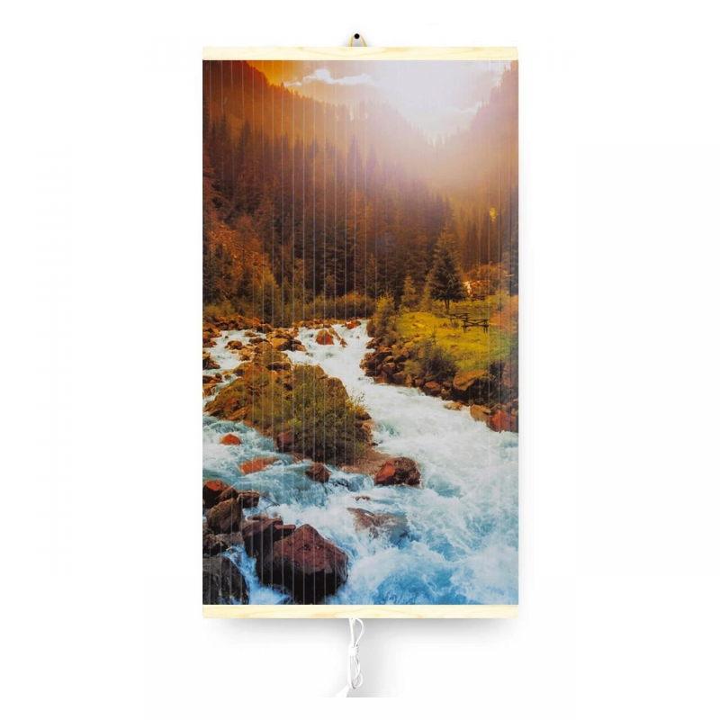  Panou radiant electric decorativ TRIO, incalzire cu infrarosu 430W model Mountain River, 100 x 57 cm 