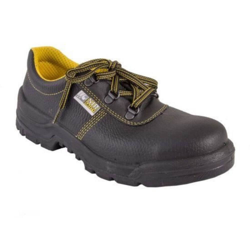  Pantofi de Protectie PROTEK Marimea 39, Bombeu Metalic, Piele de Bovina Hidrofobizata, Negru/Galben 