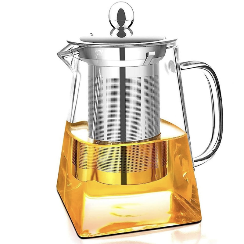  Ceainic cu infuzor, Quasar & Co, recipient pentru ceai/cafea, 800 ml, transparent 