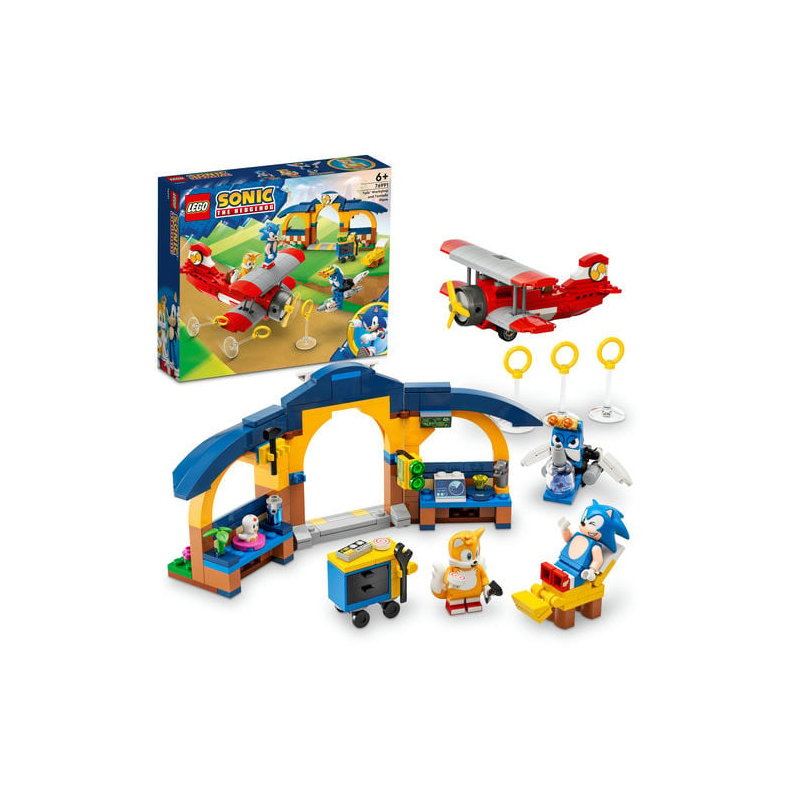 Set LEGO Sonic the Hedgehog - Atelierul lui Tails si avion Tornado (76991)