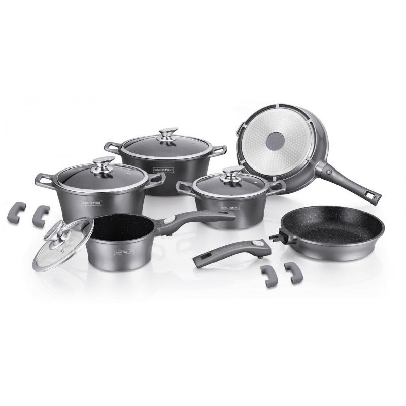 Set oale marmorate Royalty Line ES 2014M 14 piese - silver