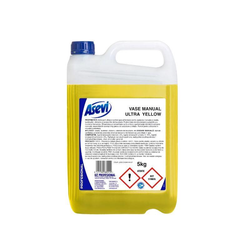 Detergent Vase Manual Ultra Yellow Asevi Profesional 5KG