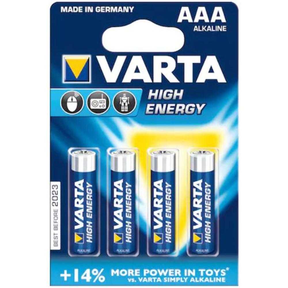 Baterii Varta High Energy AAA, 4 buc