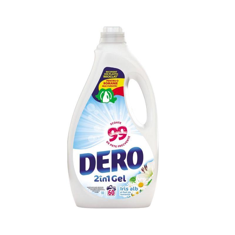 Detergent lichid Dero 2in1 Iris Alb, 60 spalari, 3L