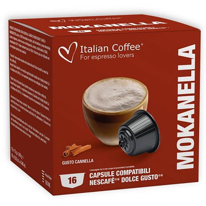Mokanella, 16 capsule compatibile Nescafe Dolce Gusto, Italian Coffee
