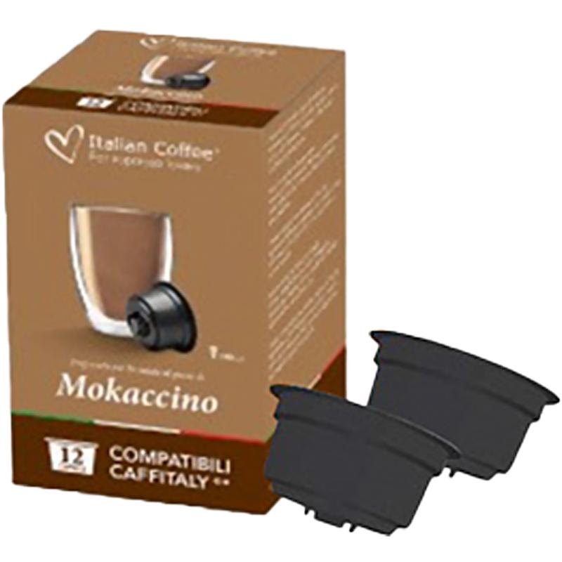 Mokaccino, 12 capsule compatibile Cafissimo/Caffitaly/Beanz, Italian Coffee