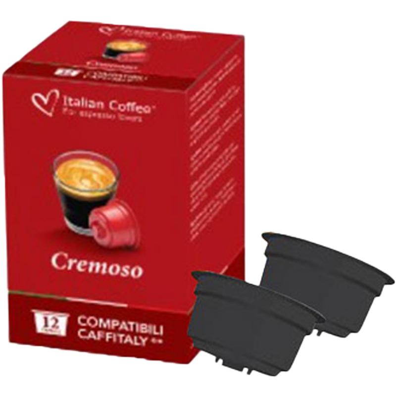 Cafea Cremoso, 12 capsule compatibile Cafissimo/Caffitaly/Beanz, Italian Coffee